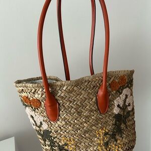 Floral Zara rattan bag